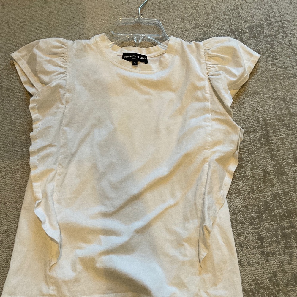 Generation Love white SS flutter T-shirt